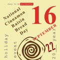 Cinnamon Raisin Bread Day