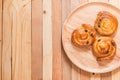 Cinnamon raisin roll bun Royalty Free Stock Photo