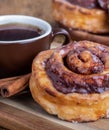 Cinnamon Roll and Coffee Royalty Free Stock Photo