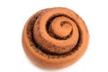 Cinnamon roll isolated on white Royalty Free Stock Photo