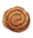 Cinnamon Roll Isolated On White Royalty Free Stock Photo