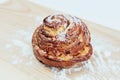 Cinnamon roll swirl bun with coconut Royalty Free Stock Photo