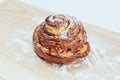 Cinnamon roll swirl bun with coconut Royalty Free Stock Photo