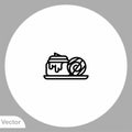 Cinnamon roll vector icon sign symbol