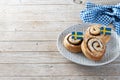 Cinnamon rolls buns. Kanelbulle Swedish dessert