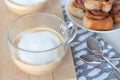 Cinnamon rolls and cup of coffe