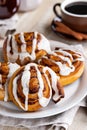 Cinnamon Rolls on a Plate Royalty Free Stock Photo