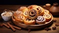 Cinnamon rolls: Swirled spirals of soft, sweet dough, glazed with icing. A warm, comforting treat