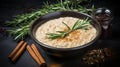 Cinnamon And Rosemary Infused Oatmeal: A Dark Beige Steampunk Delight