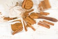 Cinnamon Spice Heaps Royalty Free Stock Photo