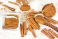 Cinnamon Spice Heaps Royalty Free Stock Photo