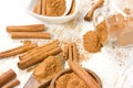 Cinnamon Spice Heaps Royalty Free Stock Photo