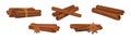 Cinnamon Spice Sticks with Star Anise Vector Set