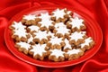 Cinnamon star cookies (Zimtsterne) Royalty Free Stock Photo