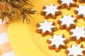Cinnamon star cookies (Zimtsterne) Royalty Free Stock Photo
