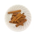 Cinnamon Stick Group Top View In Bowl Royalty Free Stock Photo