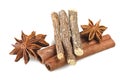 Cinnamon stick Licorice and Star Anise Royalty Free Stock Photo