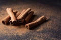 Cinnamon stick spices Royalty Free Stock Photo