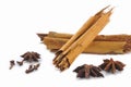 Cinnamon sticks, anise and cloves Royalty Free Stock Photo
