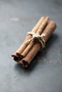 Cinnamon sticks in a bundle Royalty Free Stock Photo