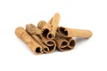 Cinnamon sticks bundle isolated on white Royalty Free Stock Photo