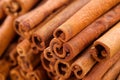 Cinnamon sticks close up. AI Artificial intelligence