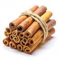 Cinnamon sticks isolated on transparent background Royalty Free Stock Photo