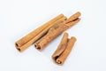 Cinnamon sticks isolated on white background Royalty Free Stock Photo