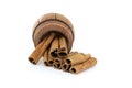 Cinnamon sticks isolated on white background Royalty Free Stock Photo