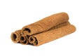 Cinnamon sticks isolated on white background close up Royalty Free Stock Photo