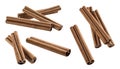 Cinnamon sticks set 2 isolated on white background Royalty Free Stock Photo