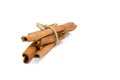 Cinnamon sticks tied by rope Royalty Free Stock Photo