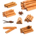 Cinnamon sticks vanilla sticks, anise