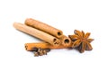 Cinnamon Sticks on white Royalty Free Stock Photo