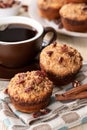Cinnamon streusel nut muffins Royalty Free Stock Photo