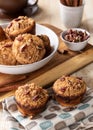 Cinnamon streusel nut muffins Royalty Free Stock Photo