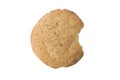 Cinnamon Sugar Cookie - Bite Taken Royalty Free Stock Photo