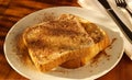 Cinnamon sugar toast in golden light Royalty Free Stock Photo