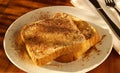 Cinnamon sugar toast in golden light