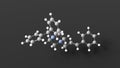 cinnarizine molecular structure, antihistamine, ball and stick 3d model, structural chemical formula with colored atoms
