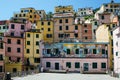 Cinque Terre/Italy-July 12, 2016: Riomaggiore, picturesque fishermen village in the province of La Spezia, Liguria, Italy Royalty Free Stock Photo