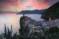 The picturesque coastal village of Vernazza, Cinque Terre, Italy Royalty Free Stock Photo