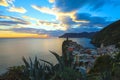 The picturesque coastal village of Vernazza, Cinque Terre, Italy Royalty Free Stock Photo