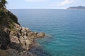 Italy. Cinque Terre. Riomaggiore.City beach Royalty Free Stock Photo