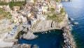Cinque Terre Overhead view, Italy - Five Lands from the sky, Liguria Royalty Free Stock Photo