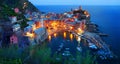 Cinque Terre, Vernazza at the blue hour