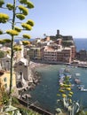 Cinque Terre, Vernazza, cityscape and Ligurian Sea