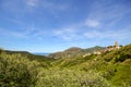 Cinque Terre: View to the coastline with Levanto and rural landscape, Liguria Italy