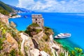 Cinque terre villages - scenic Monterosso al mare with turquoise Royalty Free Stock Photo