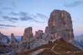 Cinque Torri rock formation Dolomite Alps Royalty Free Stock Photo